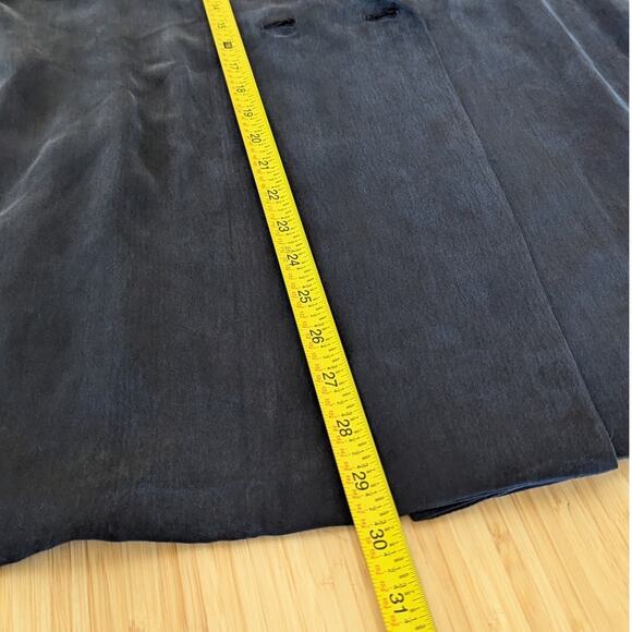 Yasemin Ozeri 2PC Set Black Liquid Butter Double-breasted Blazer M Dress Pants S - Picture 13 of 16